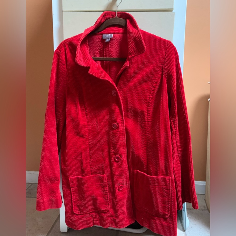 Red corduroy jacket
